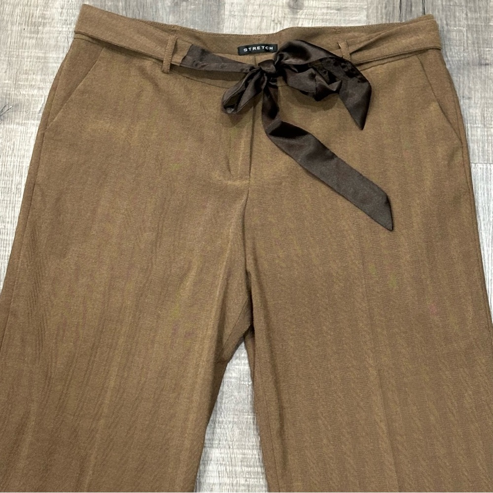 Axcess Liz Claiborne Stretch Wide Leg Cropped Trousers, Herringbone Pattern, GUC - Picture 5 of 14